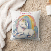 Coussin Unicorne de bébé personnalisée (Couverture)