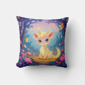Coussin Unicorne de forêt enchantée (Recto)