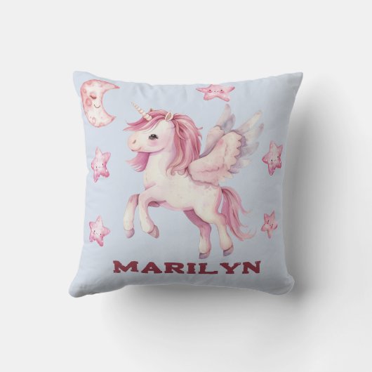 Coussin Unicorne et étoiles (Verso)