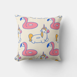 Coussin Unicorne et Flamant rose Amusement