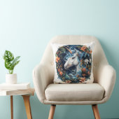 Coussin Unicorne et fleurs design imaginaire (Chaise)