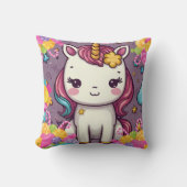 Coussin Unicorne - Impression de bonbons (Recto)