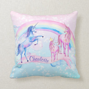 Coussin Unicorne personnalisé