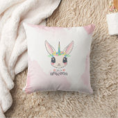 Coussin Unicorne rose doux (Couverture)