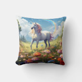 Coussin Unicorne sur Meadow (Recto)