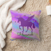 Coussin Unicorne violette dorée (Couverture)