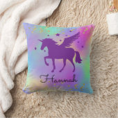Coussin Unicorne violette dorée (Couverture)