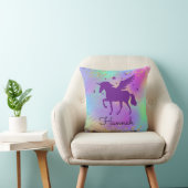 Coussin Unicorne violette dorée (Chaise)