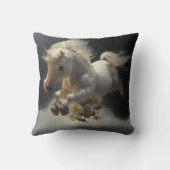 Coussin Unicornes florale mignonne volant petit poney (Verso)