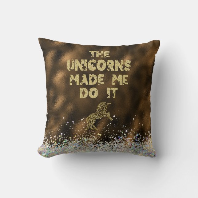 Coussin Unicorns M'A Fait Faire Citer (Recto)