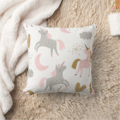 Coussin Unicorns Magique rose Grey Boho Girly mignonne (Couverture)