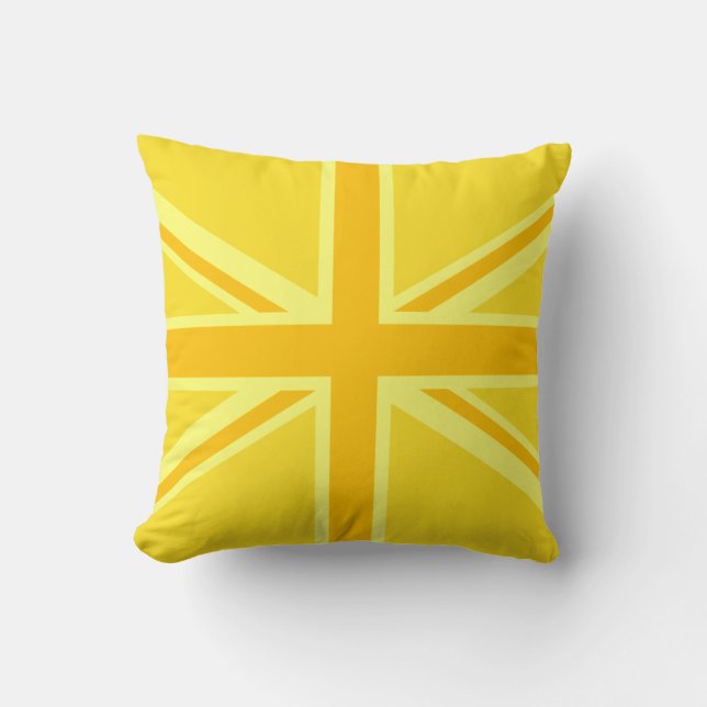Coussin Union Jack jaune vif (Recto)