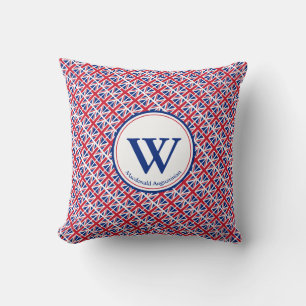 Coussin UNION JACK Monogramme Personnalisé Coutume Britann
