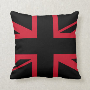Coussin Union Jack ~ Noir et Rouge