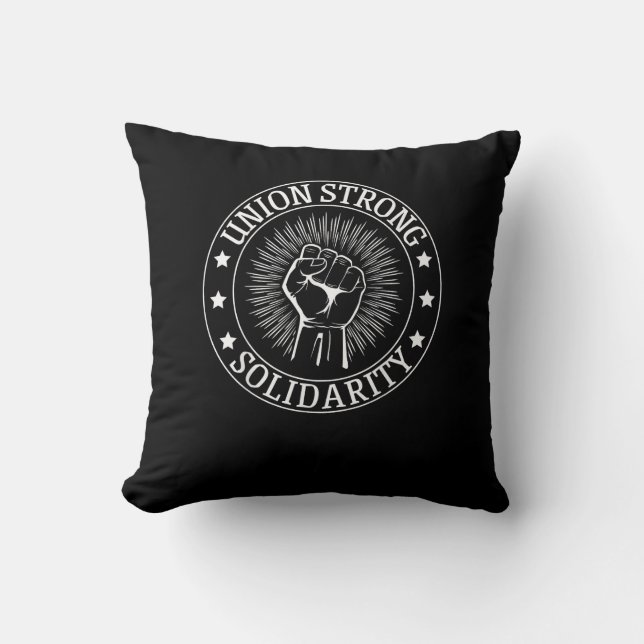 Coussin Union Solide Solidarité Premier Travailleurs Droit (Recto)
