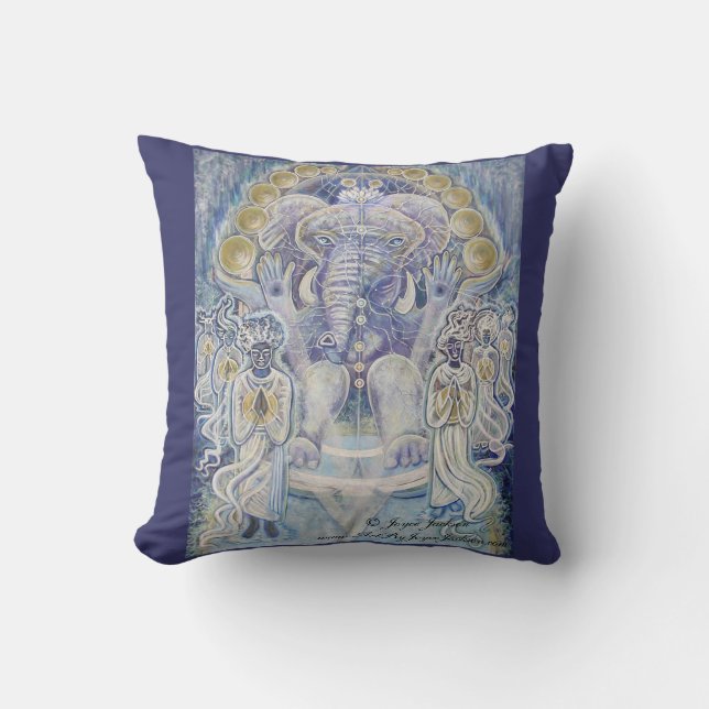 Coussin unique avec oeuvre sur l'avant et l'arrièr (Recto)