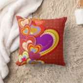 Coussin unique de coeur d'amour de Saint-Valentin (Couverture)