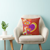 Coussin unique de coeur d'amour de Saint-Valentin (Chaise)