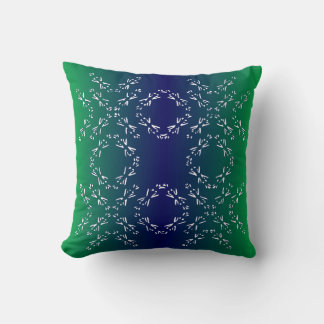 Coussin unique et belle motif bleu-vert