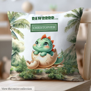 Coussin Unique Hatching Bientôt Baby Dinosaur Personnalisé