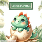 Coussin Unique Hatching Bientôt Baby Dinosaur Personnalisé