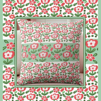 Coussin Unique Holiday Flower Pattern