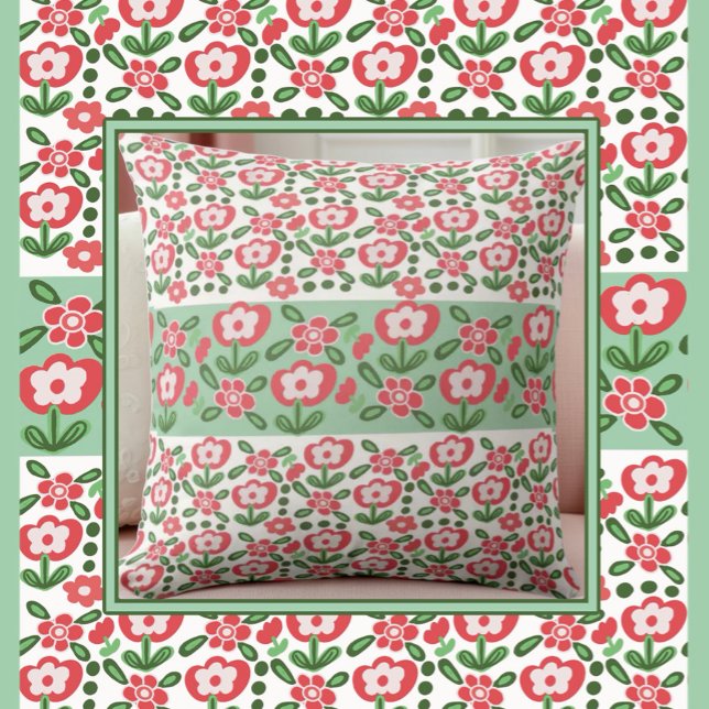 Coussin Unique Holiday Flower Pattern (Créateur téléchargé)