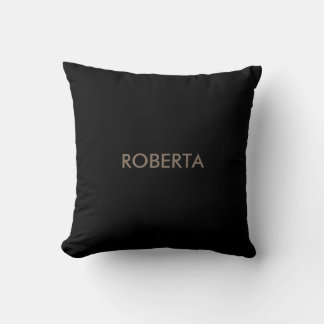 Coussin Unique moderne Black Grey Ajouter son propre nom