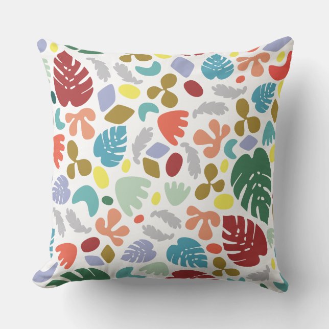 Coussin Unique urbain tendance vert orange rouge (Recto)