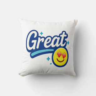 Coussin Uniquement de Grandes Vibrations – Émoji des Yeux