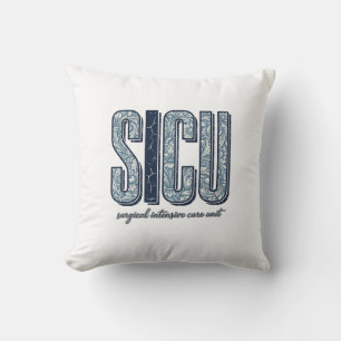 Coussin Unité de soins intensifs chirurgicaux SICU Vintage
