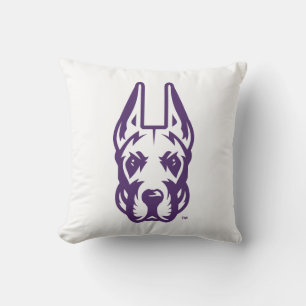 Coussin Université d'Albany Chef de la mascotte Great Dane