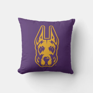 Coussin Université d'Albany Chef de la mascotte Great Dane