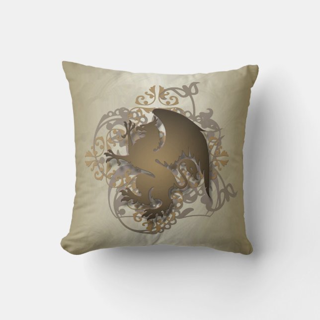 Coussin urbain de griffon d'or d'imaginaire de (Recto)