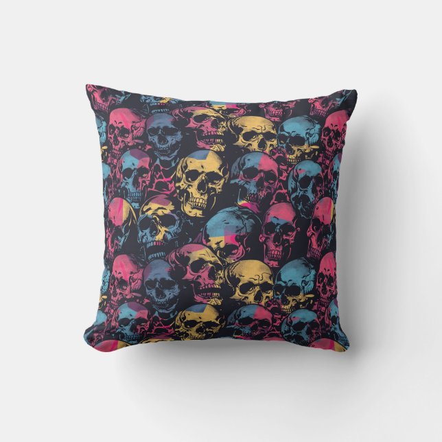 Coussin Urban Art Skull Pillow Design, Cojín B49 (Recto)