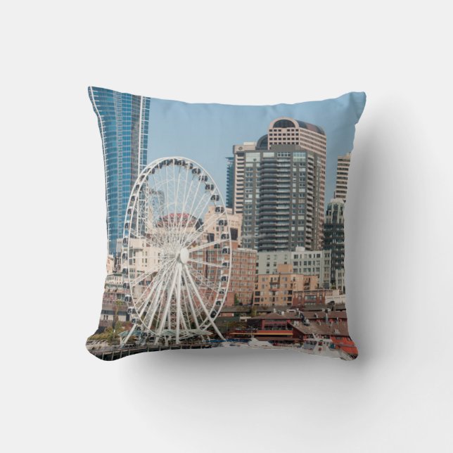 Coussin USA, Wa, Seattle. Bateau de croisière du port d'Ar (Recto)