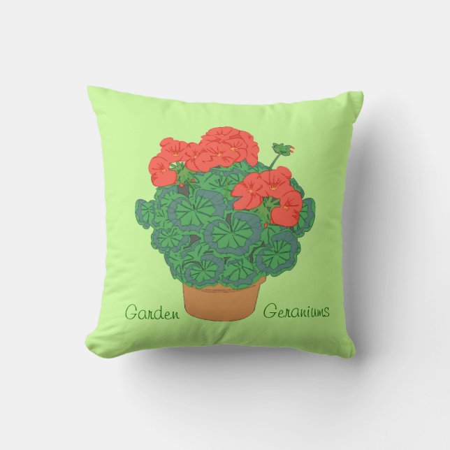 Coussin Usines de jardin assez mises en pot d'été de (Recto)