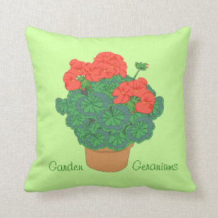 Coussin Usines de jardin assez mises en pot d'été de
