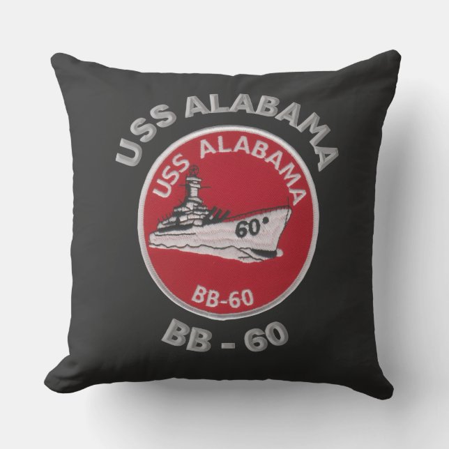 Coussin USS Alabama (BB-60) (Recto)