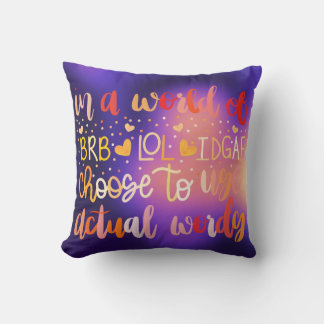 Coussin Utiliser des mots réels