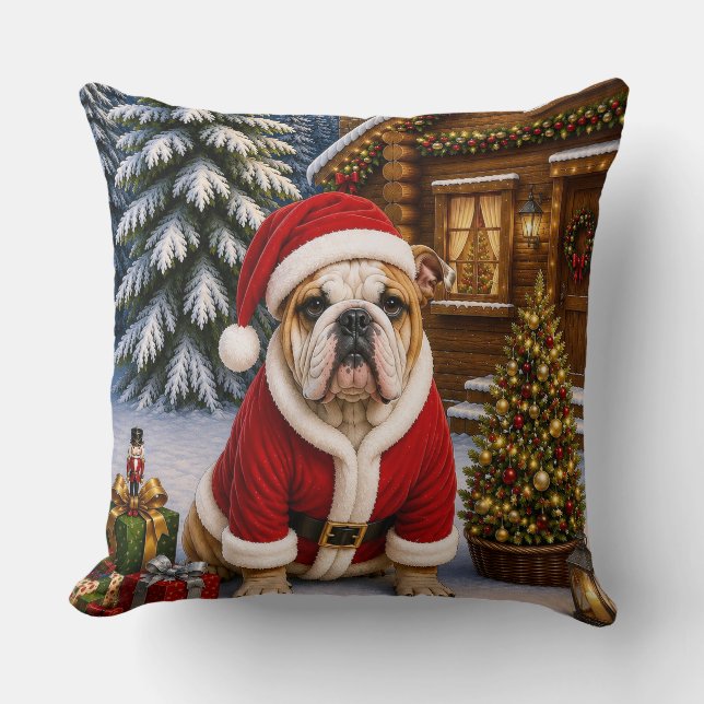 Coussin Vacances Bulldog  (Recto)