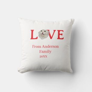 Coussin Vacances d'amour photo de chat animal de compagnie