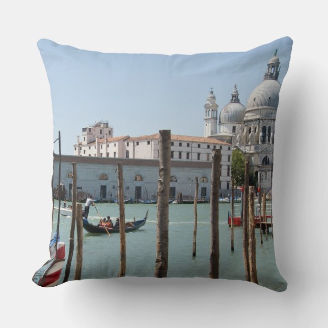 Coussin Vacances dans le carreau de paysage de Venise (Recto)