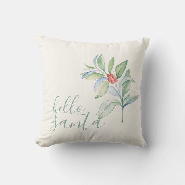 Coussin Vacances de Noël Holly Berry (Recto)