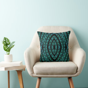 Coussin Vacances de printemps Feuilles Turquoise Conceptio