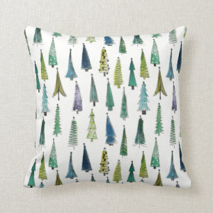 Coussin Vacances d'hiver Arbres À feuillage persistant
