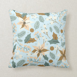 Coussin Vacances d'hiver de Poinsettia