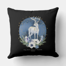 Vacances du solstice d'hiver Cerf Bleu Blanc Noël