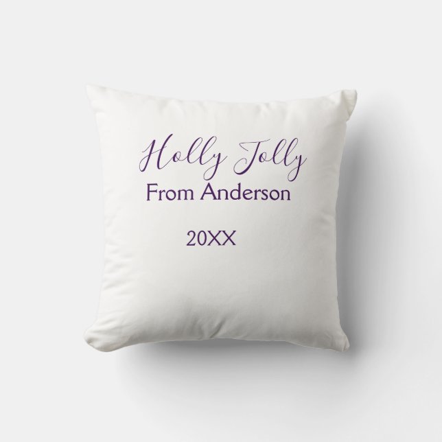 Coussin Vacances joyeusement joyeuses ajoutent nom famille (Recto)
