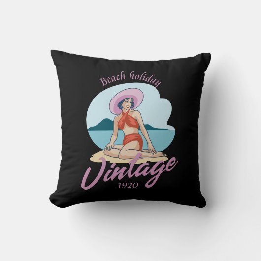 Coussin Vacances plage (Recto)